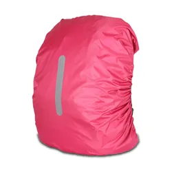 Durable Reflective Waterproof Backpack Rain Cover for 20L (A-Rose red)