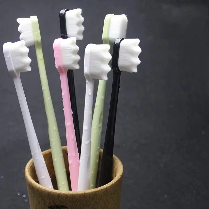 5/10PCS 멀티 컬러 소프트 칫솔 백만 나노 헤어 딥 클리닝 독립 포장 휴대용 여행 구강 청소 도구