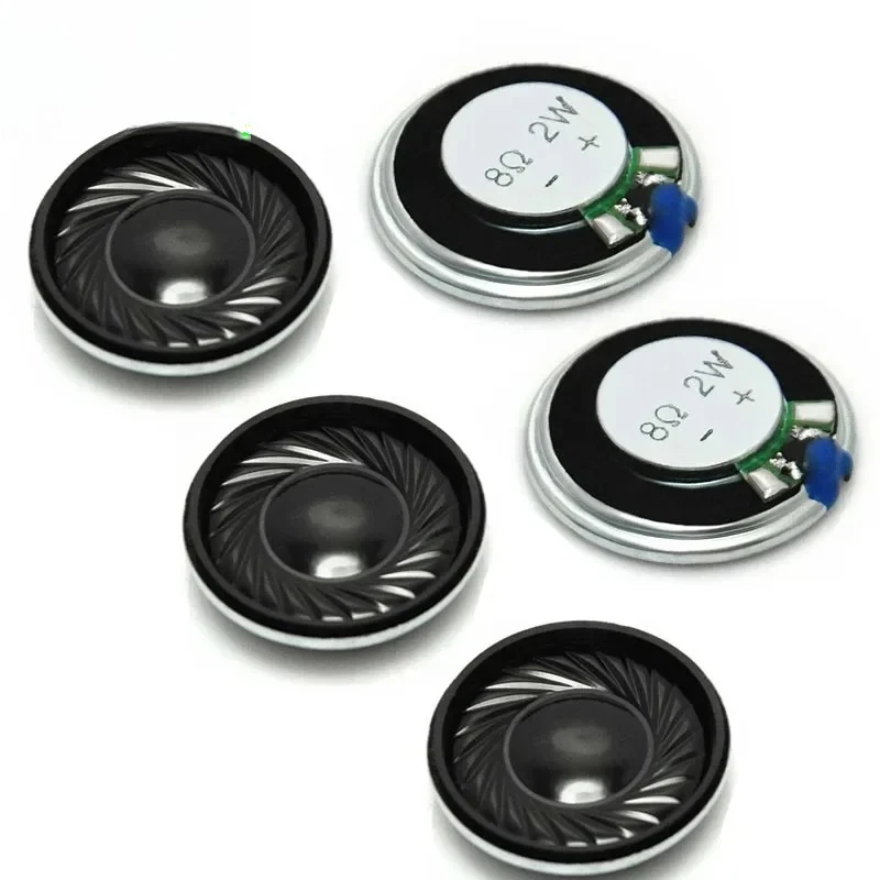 5PCS 2W 8 Ohm 미니 스피커 Arduino 프로젝트 용 40mm 직경 초박형 혼 유형 스피커 2W 8Ω
