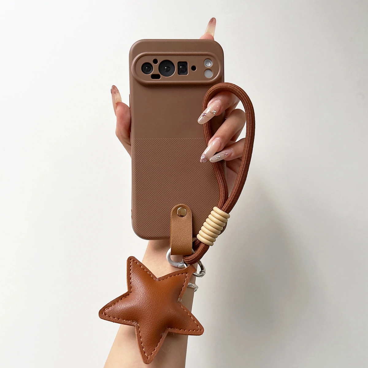 Polka Dot Silicone Star Strap Lanyard Phone Case - Soft Cover