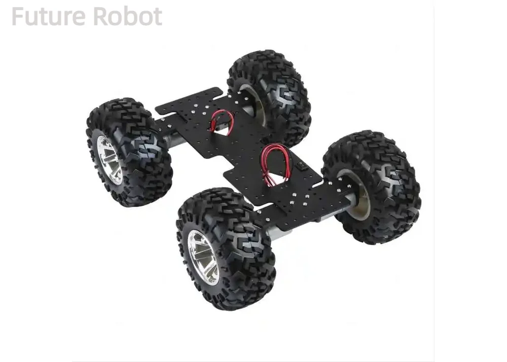 5Kg Load 4WD Robot Car Chassis Off-Road Type Super Large Chassis DC Deceleration Motor RC Car Off-Road Wheels Programmable Tank