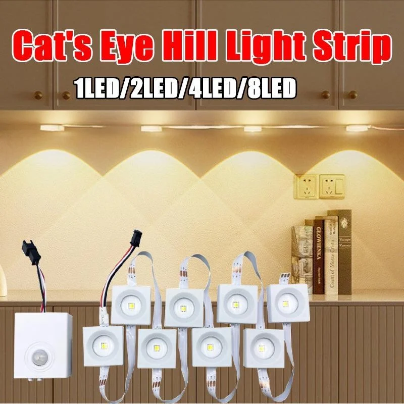 

Ultra Thin LED Sensing Light Intelligent Human Body Cat's Eye Hill Light Strip Rechargeable Wardrobe Wine Cabinet Light Strip