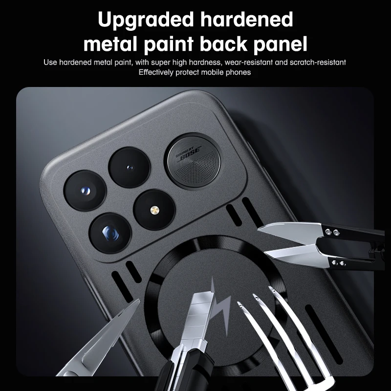 Magnetic Heat Dissipation Shockproof Bumper Case with Hollow-Out Ventilation
