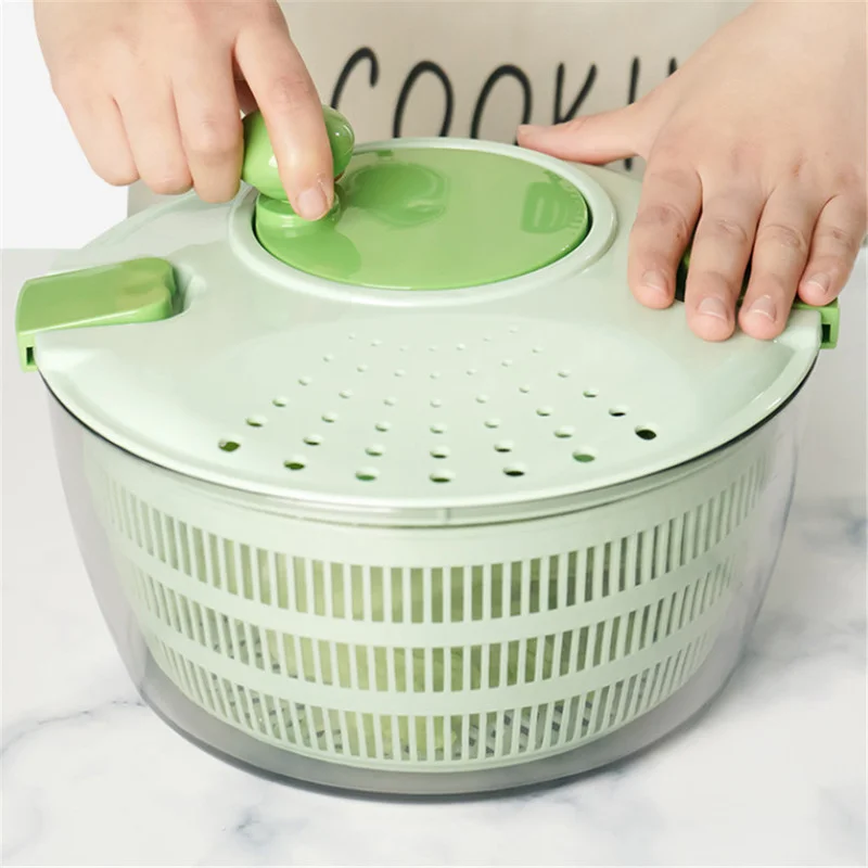 

Vegetable And Fruit Vegetable Drain Basket Dehydrator Multifunctional Household Dryer Basket Shake Plastic Kitchen Tool Spinner