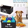 Spacious Pet Storage Basket - Foldable & Versatile Organizer with Sturdy Handles for Dog Toys, Clothes & Grooming Supplies 1