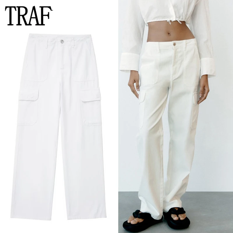 White Cargo Pants High quality with free shipping on AliExpress