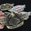 Metal Aluminum Sheet Skull Skeleton Sticker For Harley Davidson Motorcycles Car Head 3D Sticker Tail Fuel Tank Cover Emblem 3