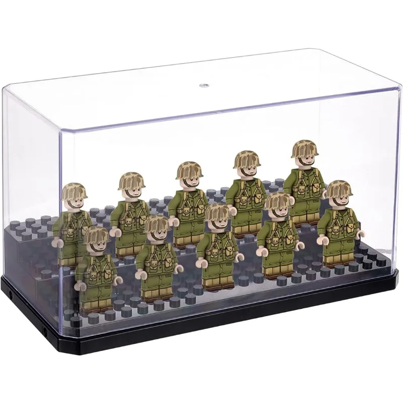 Acrylic Display Case for Minifigure Action Figures Blocks Removable Box Cube Showcase