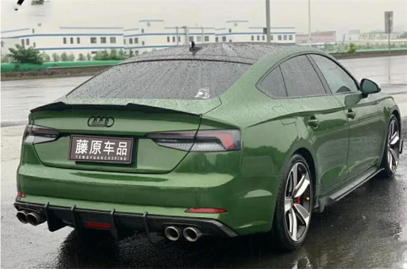 Real Carbon Fiber Side Skirt For Audi A5 S5 RS5 B9 B10 2017-2025 Body Kit Lip Spoiler Upgrade Refits Splitter