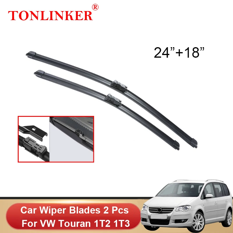 TONLINKER Car Wiper Blades For Volkswagen VW Touran 1T2 2007 2010 1T3