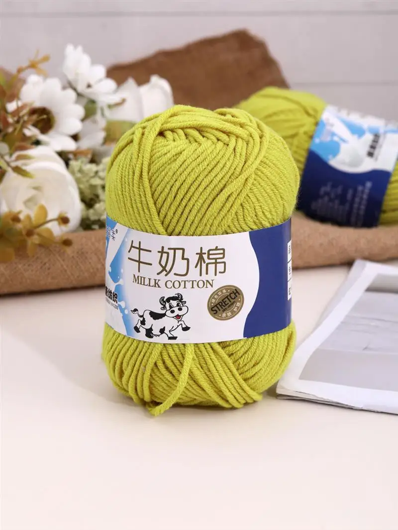 Description Picture 3 of itemMilk Sweet Soft Cotton Baby Knitting Wool Yarn Thick Yarn Fiber Velvet Yarn Hand Knitting Wool Crochet Yarn For DIY Sweater