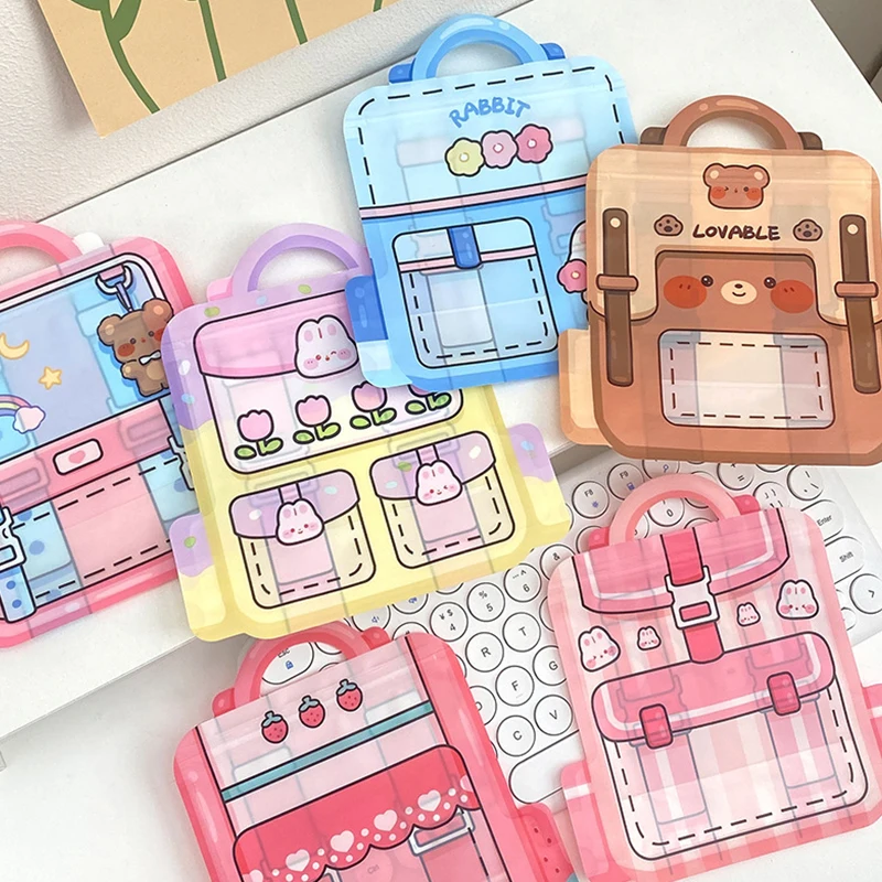 3/6/12 PCS Party Sweets Packaging Bags Cute Snack Cookie Goody Bag Children\'S Day Gifts With Handle Party Birthday Kids Gift