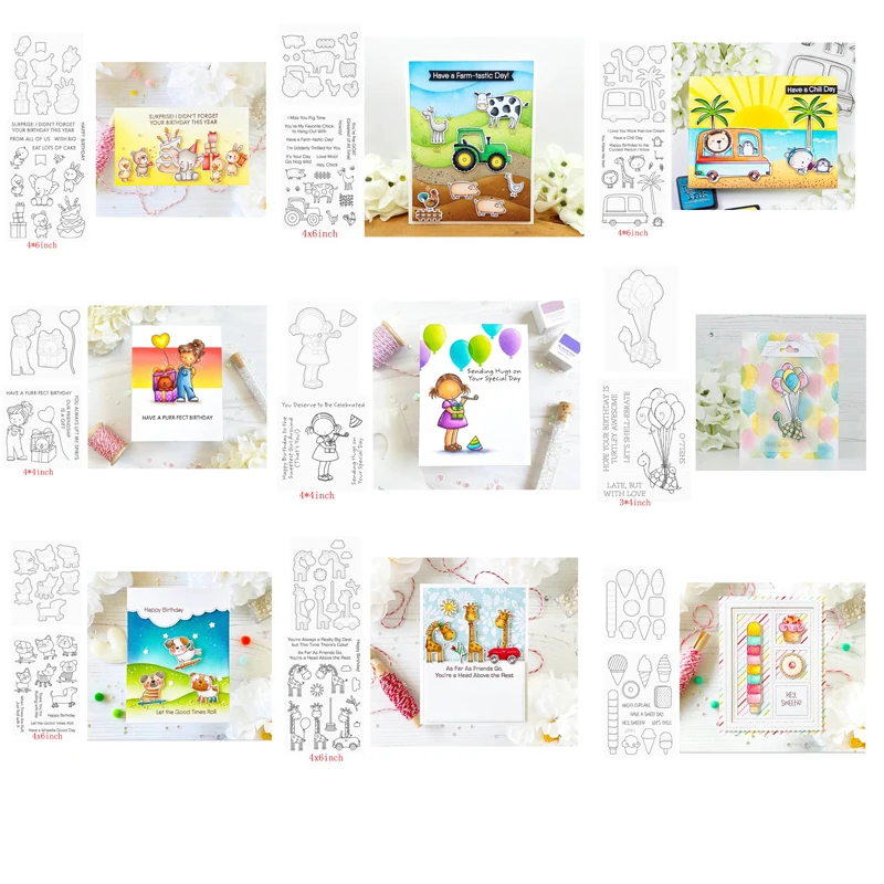 

Summer 2022 Design Party Clear Stamp DIY Scrapbook Craft Card Maker