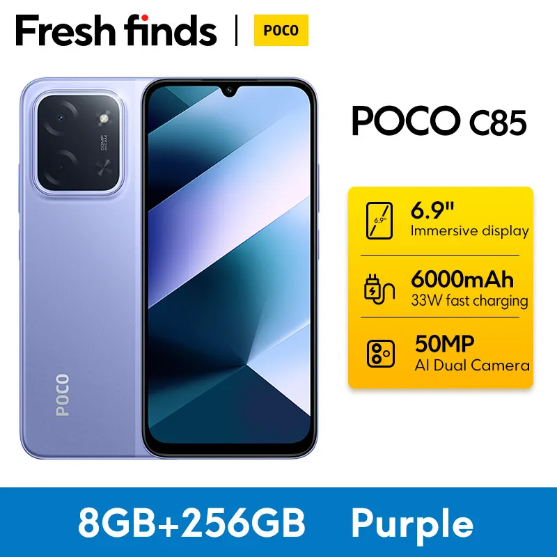 世界初公開】POCO C85 グローバルバージョン スマートフォン 128/256GB