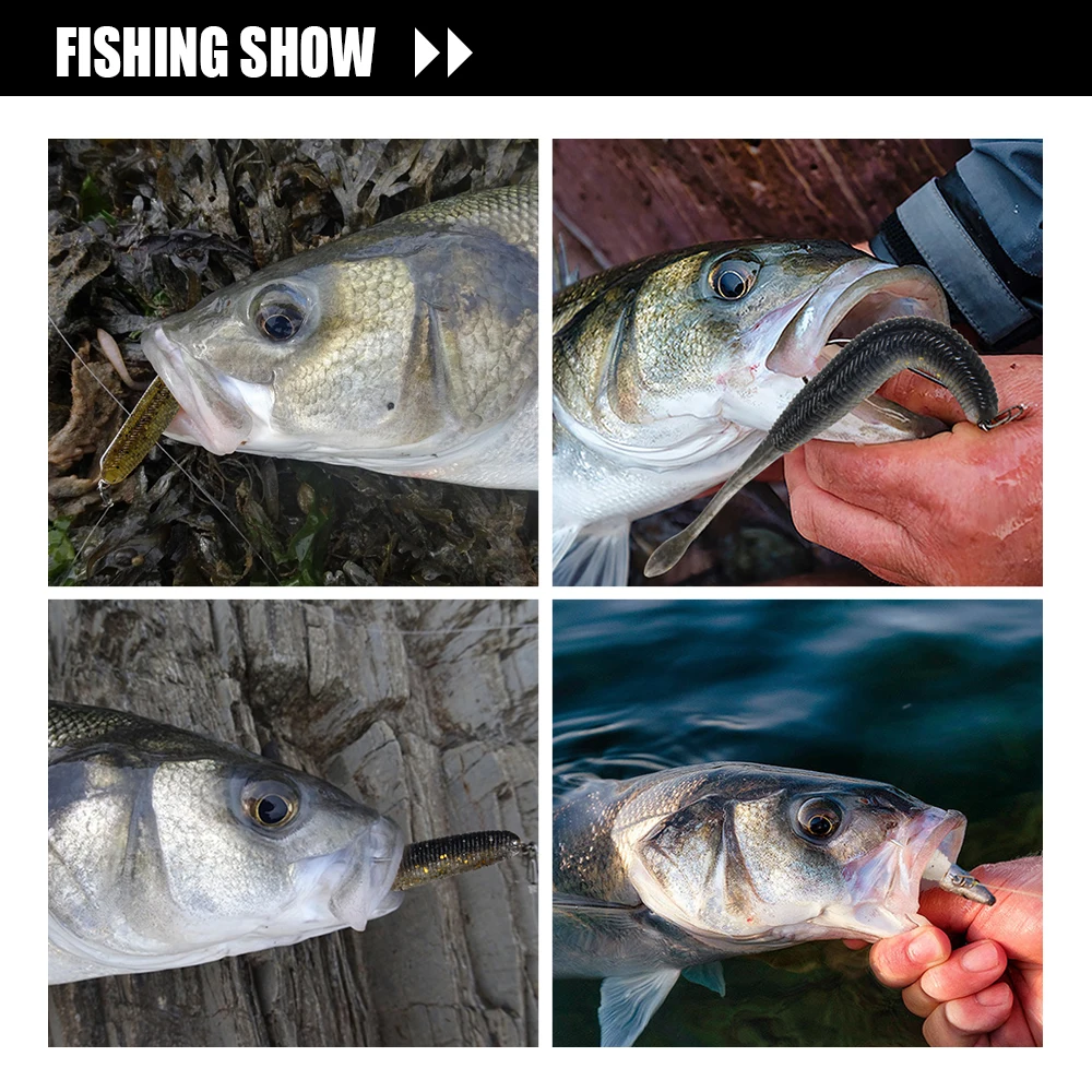 10 Pieces Artificial Fishing Lures Fishing Jigs Tadpole Shape Supplies Portable