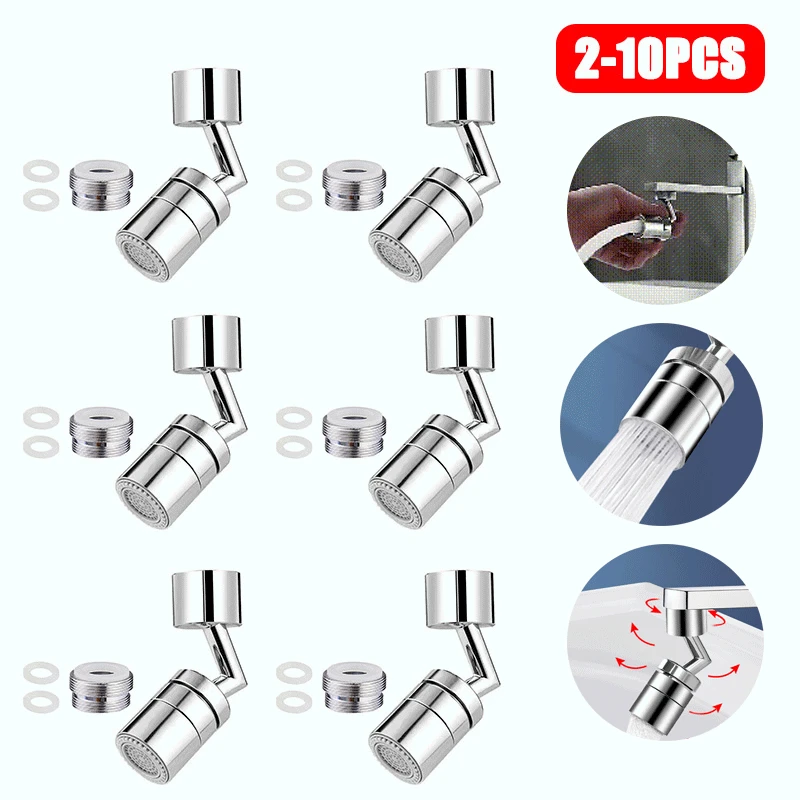 

10-2pcs Faucet 720° Universal Aerator Water Diffuser For Kitchen Bathroom Filter Nozzle Bubbler Water Spray Faucet Attachment