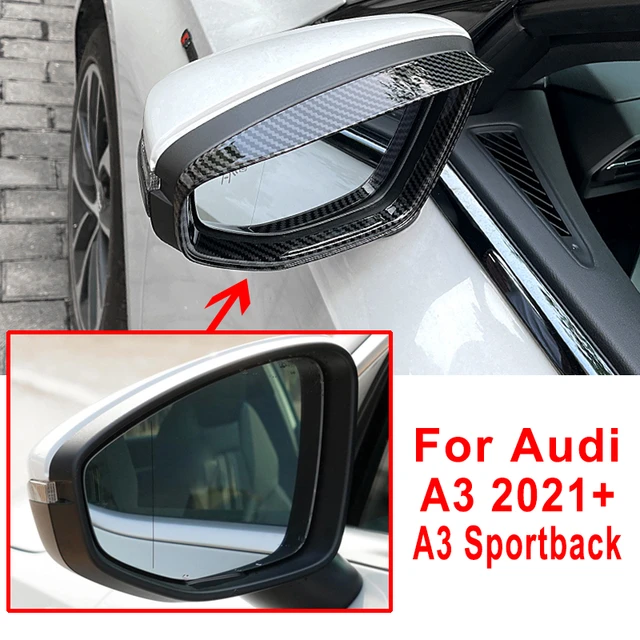 Für Audi A3 8Y Sportback 2021 2022 Seite Rückspiegel Regen Schild  Augenbraue Abdeckung Trim Schatten Schutz Auto Styling zubehör