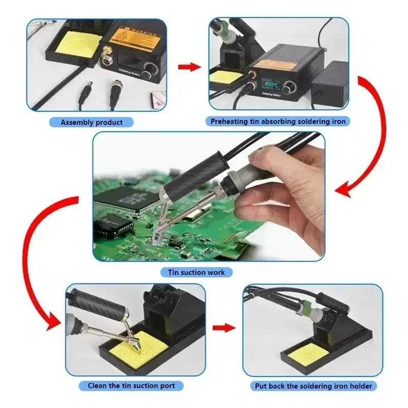 ABKJ-T12A 열풍 리워크 스테이션 납땜 제거 건 지능형 납땜 펜 STM32