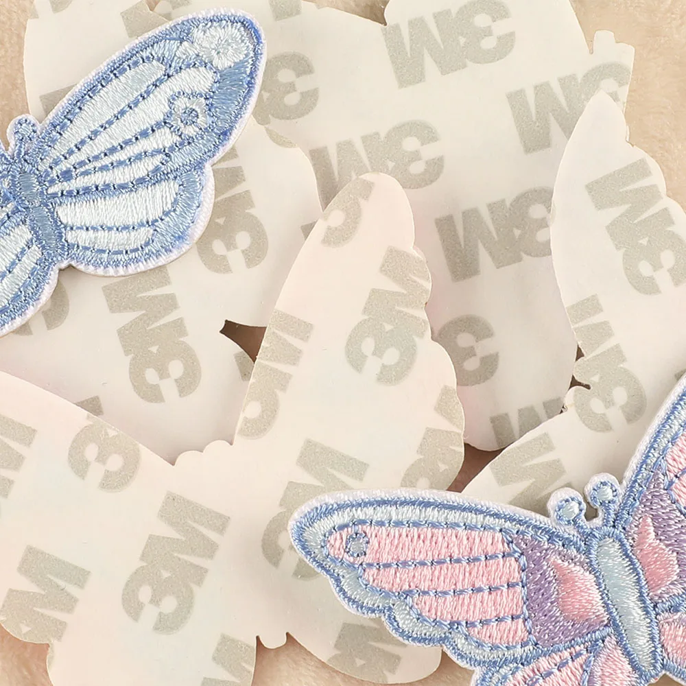 Vibrant Butterfly Self-Adhesive Embroidery Patches for Creative DIY Projects