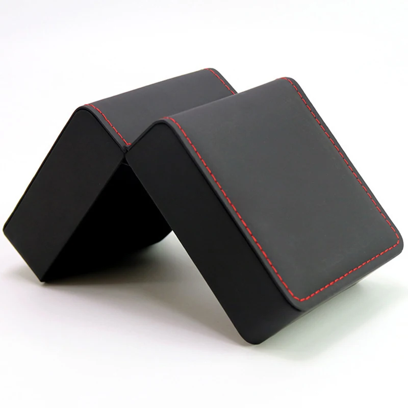 Black Single Watch Gift Box With Pillow Pu Leather Wristwatch Display Case Organizer For Men/Women Watch Storage Gift Box