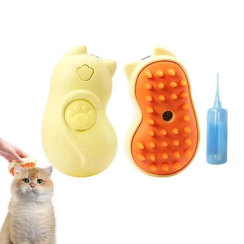 Steamy Cat Brush 3 In 1 Pet Spray Comb Antistatic Self Cleaning Cat Dog Hair Removal Grooming Brush For Massage Pet supplies