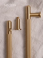 Santaya มือจับตู้ครัวแบบมีลายขัดเงา มือจับตู้ลิ้นชักตู้เสื้อผ้า มือจับตู้ครัวแบบมีลายขัดเงา ด้ามจับยาว 500 มม. ยาว 20 นิ้ว 3