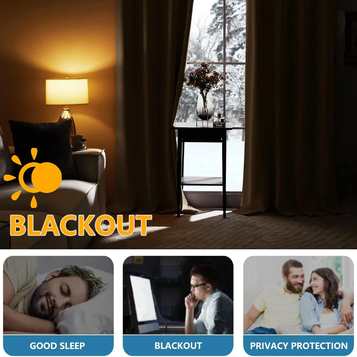 Blackout Curtains | Custom Thermal Waterproof Soundproof Curtains for Bedroom & Living Room