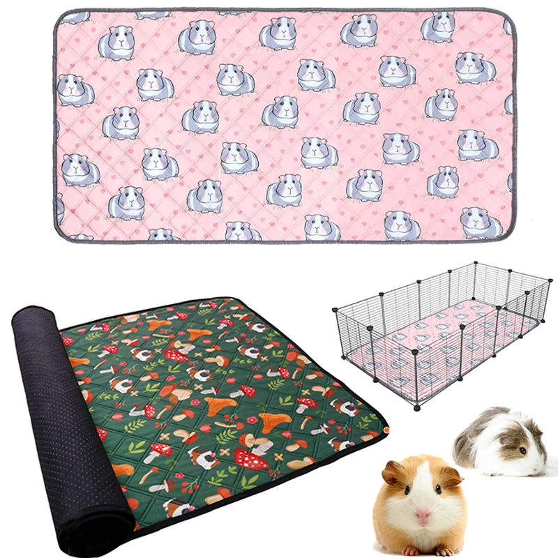 Tappetino lavabile per gabbia per porcellini d'India, super assorbente, impermeabile e antiscivolo, per pipì, per piccoli animali, per conigli, criceti