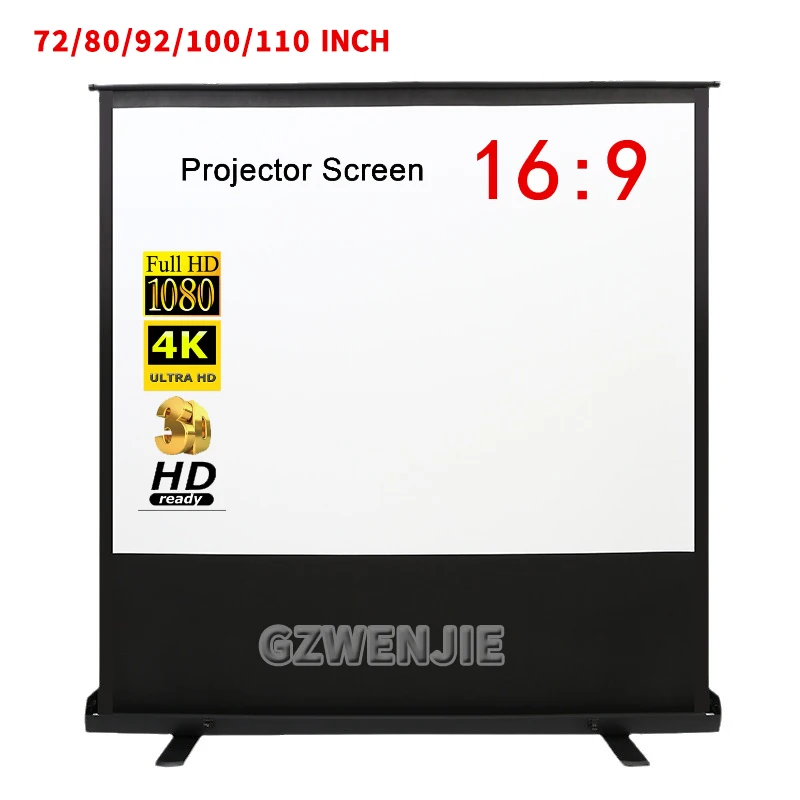 

Portable 16:9 High-definition Foldable Single Stand Wall Mounted Dual Purpose Outdoor Office And Home Projection Screen