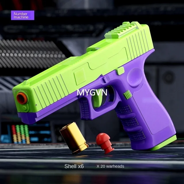 USP Children Carrot Soft Bullet Gun1911 Automatic Reloading Drum Manual Burst Eject The Shell Model Gun Toy Child Adult Birthday 3