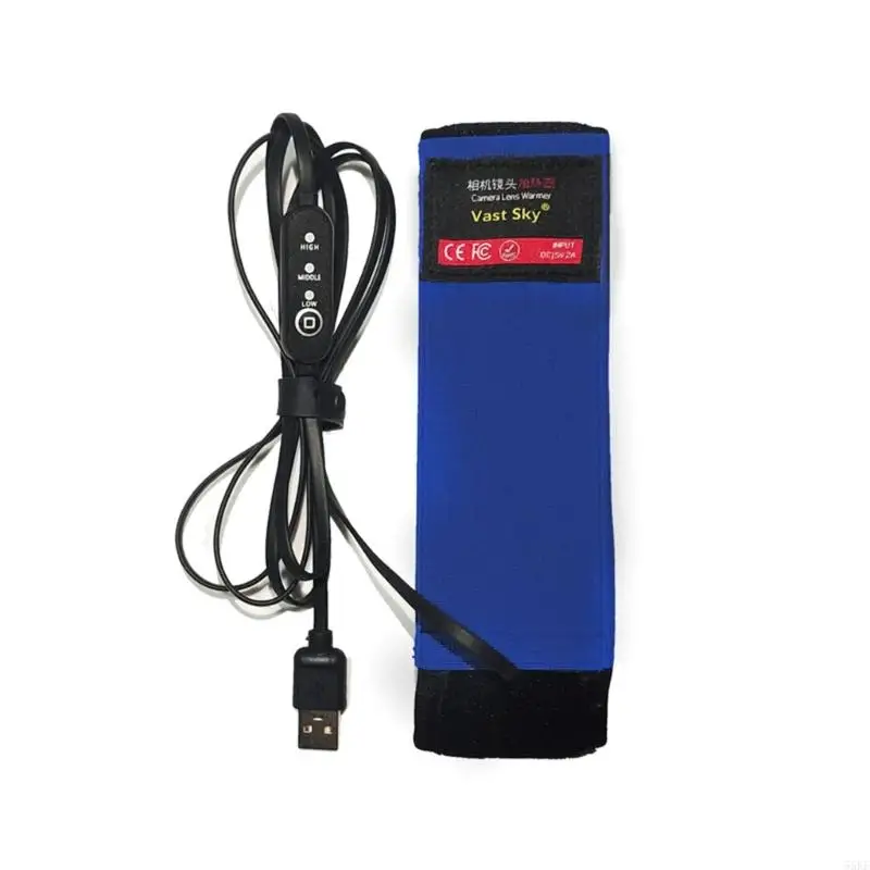 55KF USB Dew Heater Lens Warmer for Camera and 3 Temperature Regulator