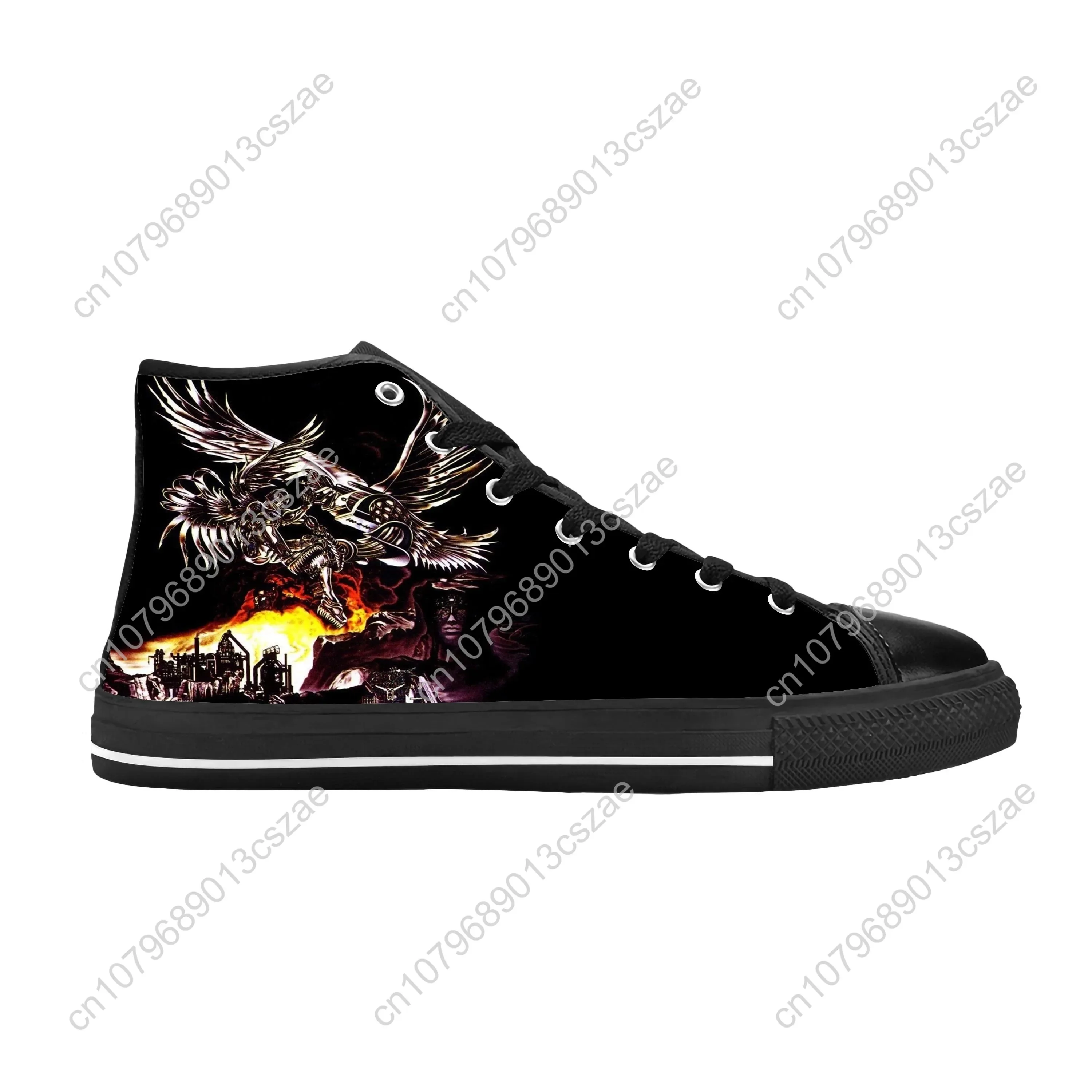 Judas Priest Heavy Metal Rock N Roll Band Hip Hop Casual Cloth Shoes High Top Comfortable Breathable 3D Print Men Women Sneakers