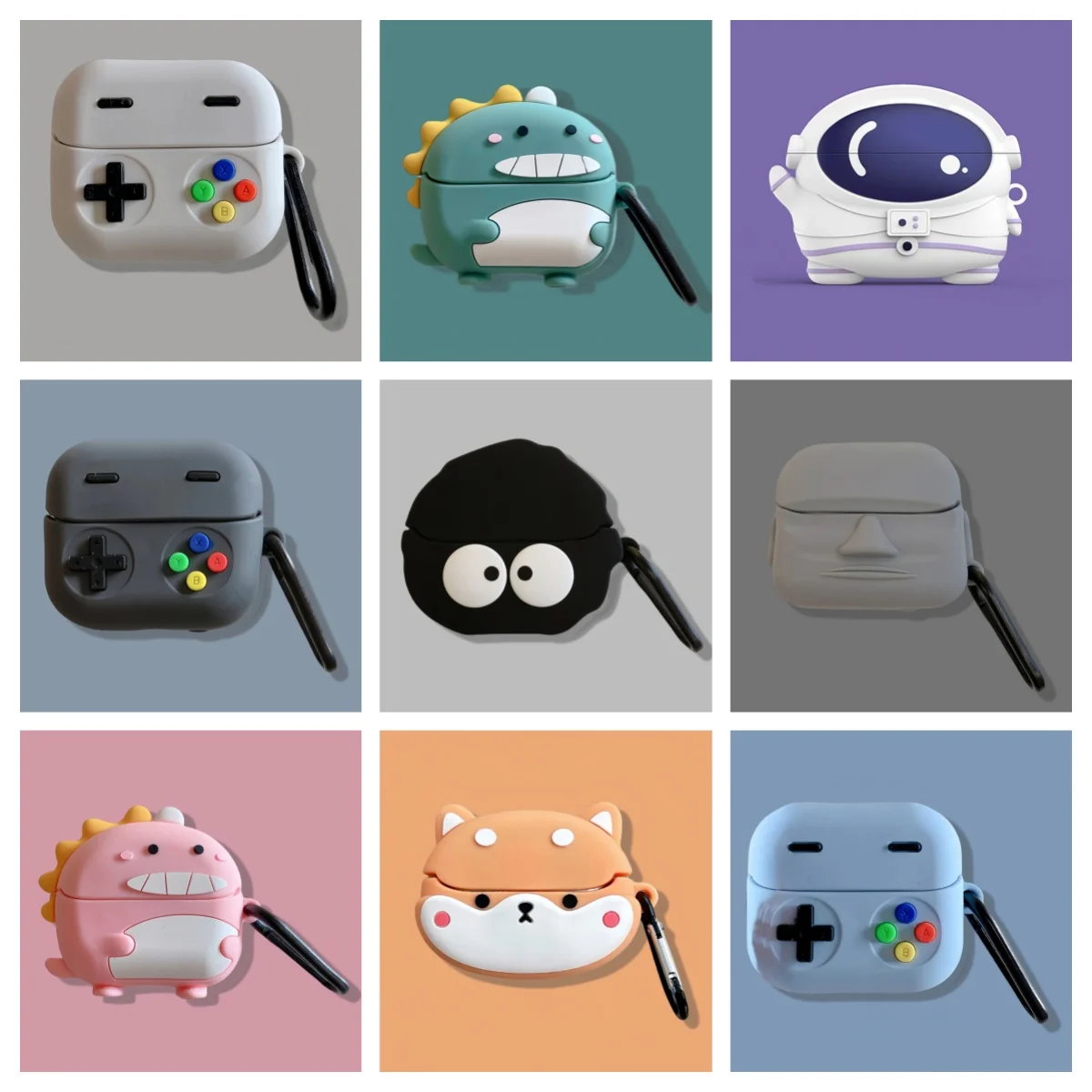 Cute 3D Cartoon Wireless Earbud Protective Case Cover