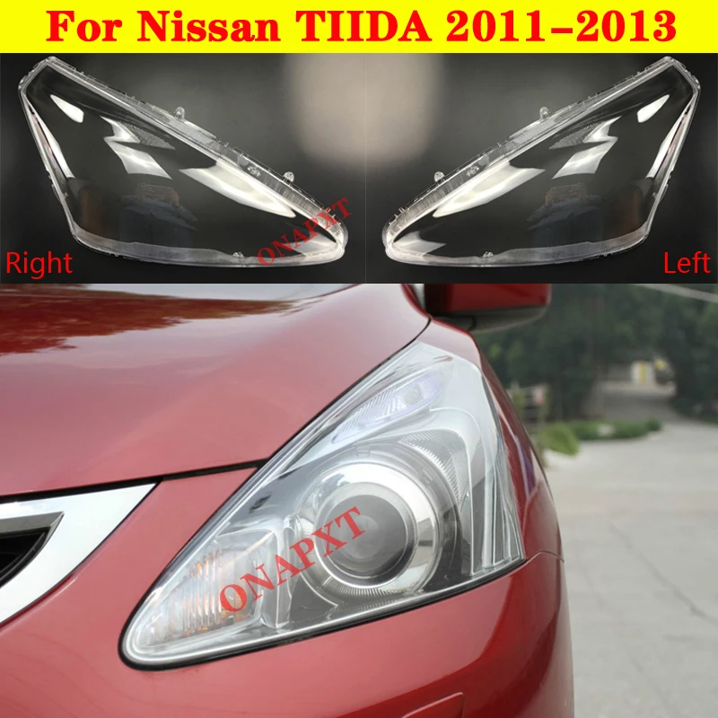 

Car Light Caps Transparent Lampshade Front Headlight Cover Glass Lens Shell Cover For Nissan TIIDA 2011-2013
