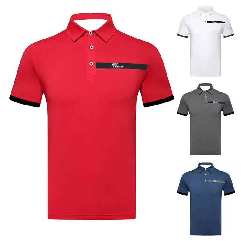 남성용 브랜드 골프 의류 셔츠, 스포츠 반팔 티셔츠, 통기성 폴로 셔츠, 드라이 핏, 여름 
