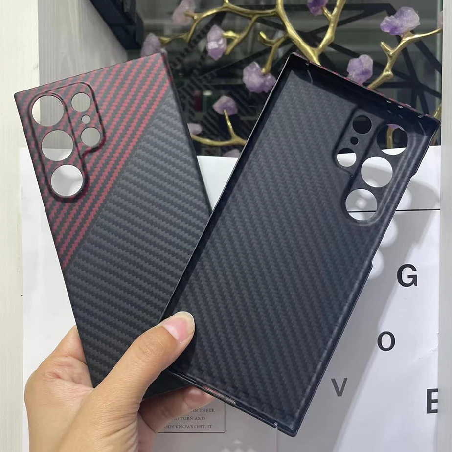 

Real Carbon Fiber Case for Samsung Galaxy S24 Ultra Slim Lightweight Aramid Fiber Protective cover for Galaxy S24 Ultra Case