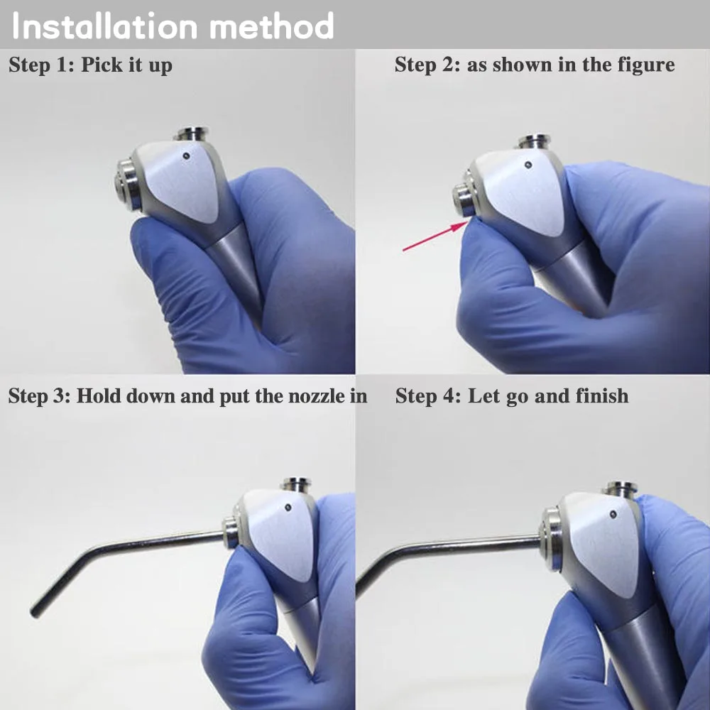 Dental materials Three Way syringe Air Water Spray air Triple 3 Way Syringe Handpiece Oral Syringe Handpiece with 2piece nozzle - 3