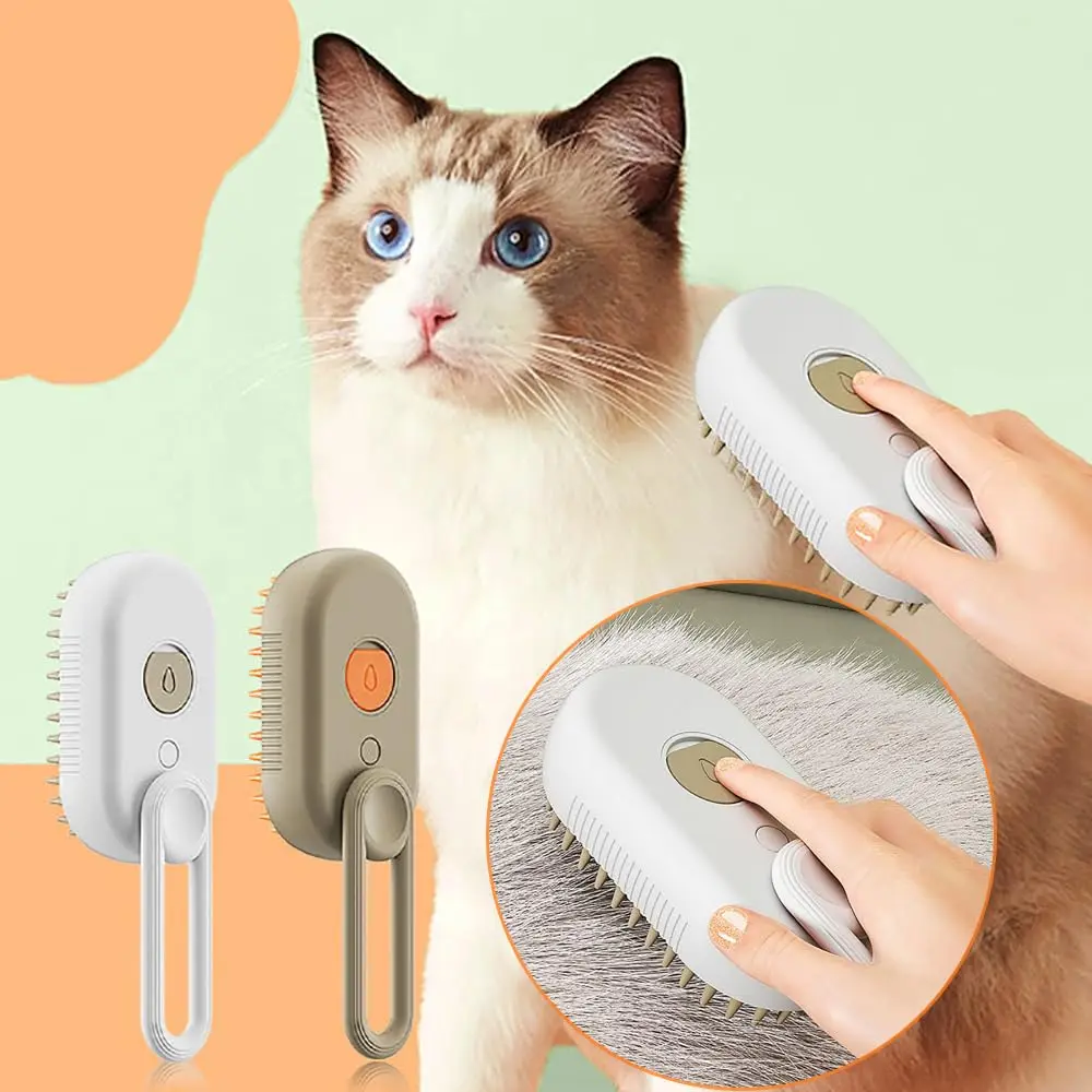 

Electric Steam Bath Brush for Cat and Dog, Pet Grooming Comb, Water Spray, Soft Silicone, Massage, Pet Supplies, Hair Remover