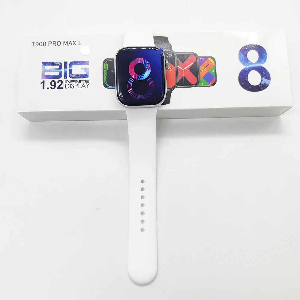 Watch8 スマートウォッチ T900 PRO MAX L ホワイト