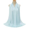 Écharpe Hijab en Jersey de coton Modal de qualité supérieure, châle musulman Long, Turban doux uni, bandeau pour femmes, bandeau africain 170x60cm