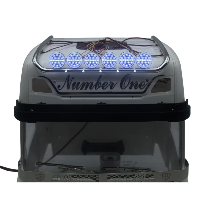 Front Dome Spotlight LED Roof Light Lamp for Tamiya 1/14 RC Truck Scania 770s 56371 r620 r730 Tractor Trailer Degree DIY Parts 3