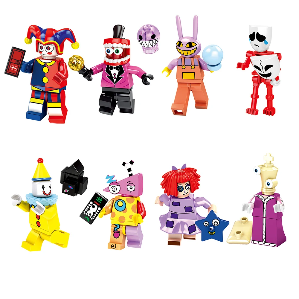 The Amazing Digital Circus: Magical Assembly Doll Toy Set (8 Pieces)