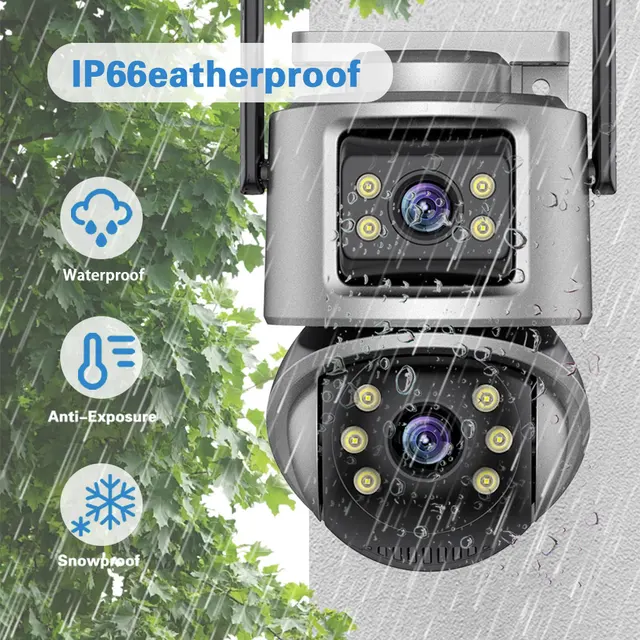 8MP 4K Outdoor High Definition Dual Lens WiFi IP Camera Automatically Track CCTV Two-way Audio and Video Surveillance ICSEE 4