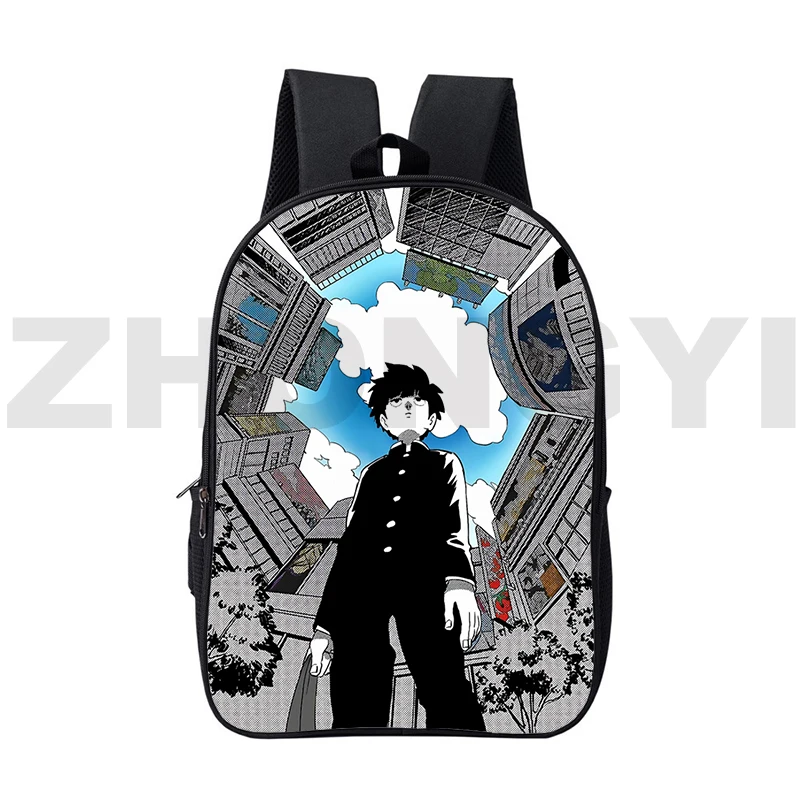 

Вместительный школьный рюкзак для студентов колледжа, портативная дорожная сумка для ноутбука 16 дюймов с рисунком аниме Mob 100