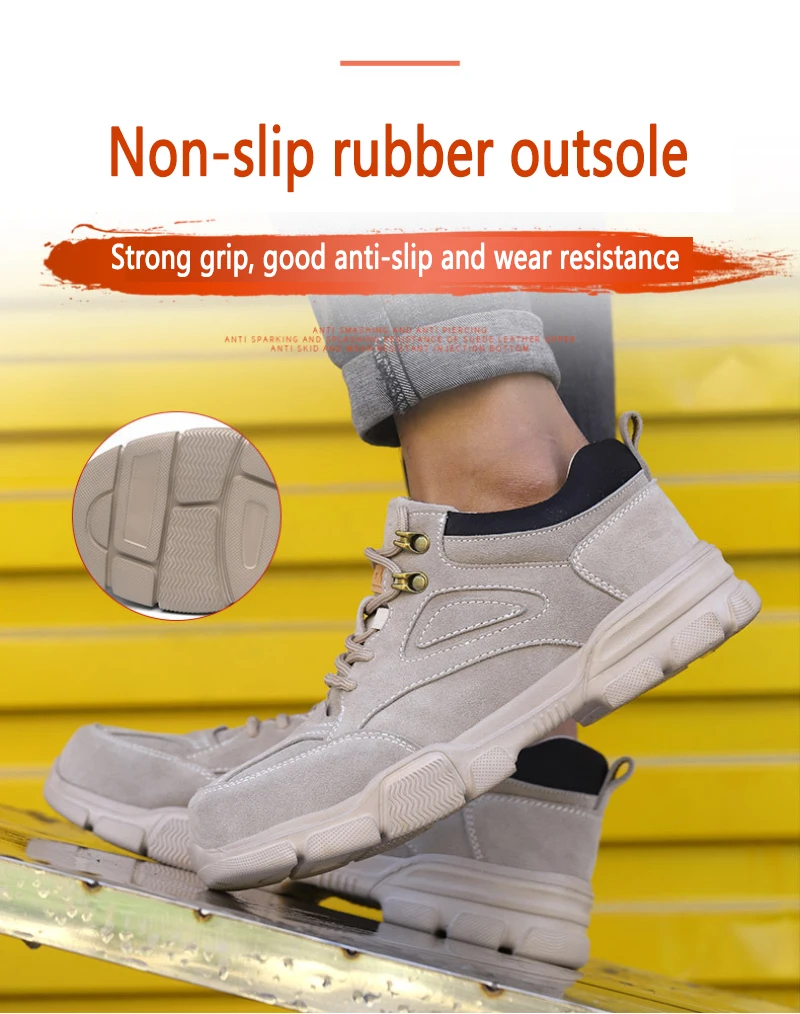 Breathable Mesh Safety Shoes Men Summer Puncture-Proof