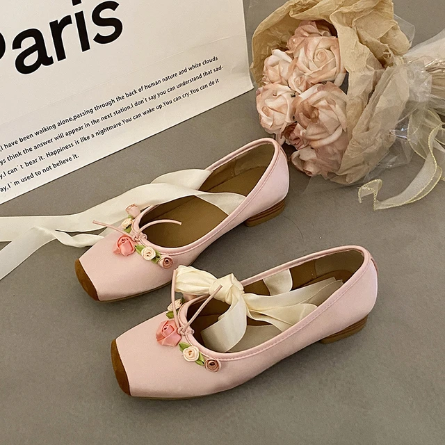 Pink Rose Fairy Wind Ballet Shoes: A Sweet and Elegant Choice for a Special Occasion