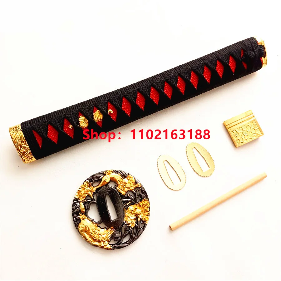 

High Quality Handle Tsuka Hilt Alloy Parts Handguard Tsuba Guard For Real Japanese Japan Samurai Katana Sword Fittings New