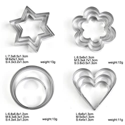 Mini Merry Christmas Metal Pastry and Cookie Cutter Set for Baking and Cake Decoration (12 pcs)