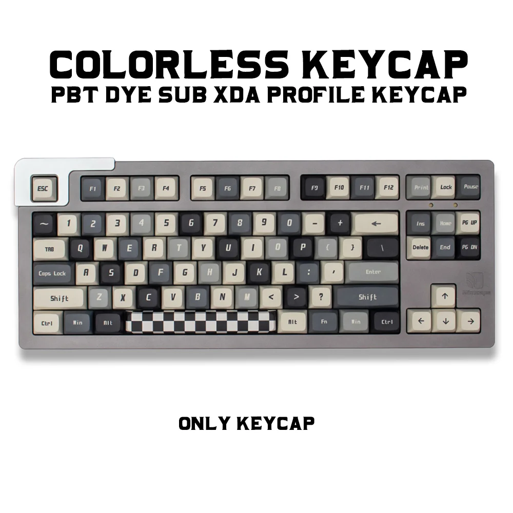 

PBT 135 Keys Clones Colorless Keycap XDA Profile Dye Sublimation Keycaps For GH60 GK61 GK64 84 87 96 104 Mechanical Keyboard