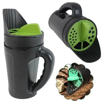 Handheld Seed Spreader Manual Lawn Seeder Adjustable Opening Sizes Lawn Fertilizer Spreader Seed Dispenser Home Garden Tool